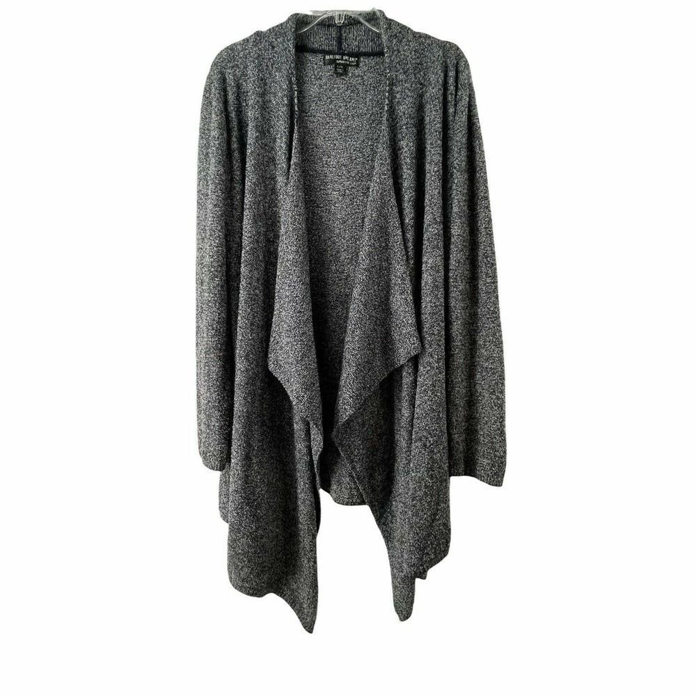 Barefoot Dreams Cardigan L/XL Gray Bamboo Chic Lite Cozy Calypso Sweater Gray